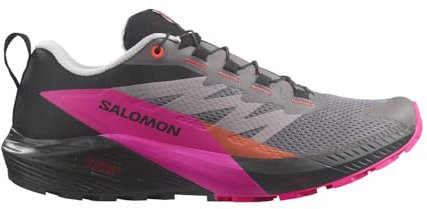 SALOMON Laufschuhe Herren Sense Ride 5, Grau/Fuchsia AH 2023, grau, 44 2/3 EU