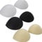 EMDOMO Removable Bra Pads Inserts Large Size Bra Pads Women Half Round Thick Cushion Sports Cups Bra Insert for Bikini Top Swimsuit (Pack of 3 pairs) (3 mix colors pairs)
