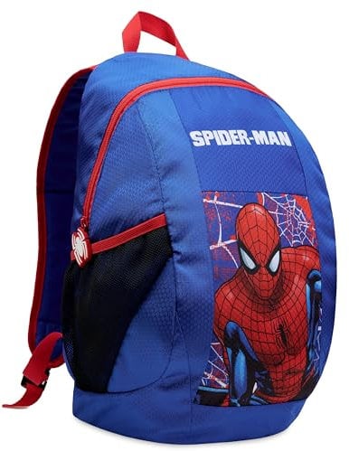 Marvel Spiderman Kinderrucksack Jungen, Leichter Schulrucksack, Seitliche Netztaschen, Verstellbare Gurte, große Kapazität