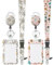 Uniclife Lot de 2 Porte Badge Tour De Cou Coulissant Floral Étui en Plastique de Fleur avec Clip de Mousqueton de Bobine de Badge Rétractable et Sangle de Longe Détachable Porte Carte Verticale Dure
