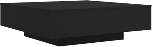 vidaXL Couchtisch mit LED-Leuchten Schwarz 100x100x31 cm