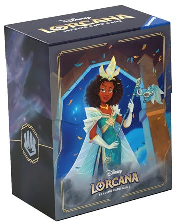 Ravensburger Disney Lorcana TCG: Shimmering Skies Caja de Mazo Tiana, Caja de Mazo para Contener hasta 80 Cartas con Fundas