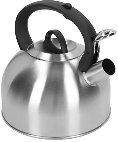 Hervidor de agua de 3 litros, hervidor de agua de acero inoxidable, inducción, hervidor de silbato, tetera silbante con mango para inducción y gas