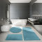 TT Home Badezimmer Teppich Hochflor Badematte Modern Weich In Versch. Farben u. Größen, Größe:40x55 cm, Farbe:Tuerkis