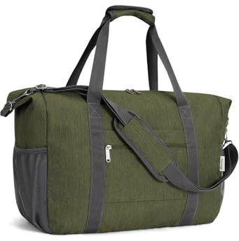 Narwey für Easyjet Handgepäck 45X36X20 Reisetasche Handgepäck Tasche Flugzeug Faltbare Weekender für Damen Herren 25L (Armeegrün)