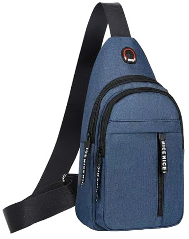 JSTHHTT Zaino Monospalla Uomo,Design Moderno e Funzionale Ideale come Marsupio Uomo Tracolla Pratico Zaino Monospalla Uomo Piccolo Scopri la Qualità di Zaino Tracolla Uomo,Borsa Monospalla Donna,Blu