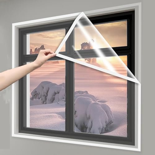 XINGWANGG Película Aislante para Ventana O Puerta,Aislante Térmico Caliente A Prueba de Viento,Aislamiento Térmico Película,para Ventanas Selladas,Reutilizable,ancho X Alto (90cm x 170cm)