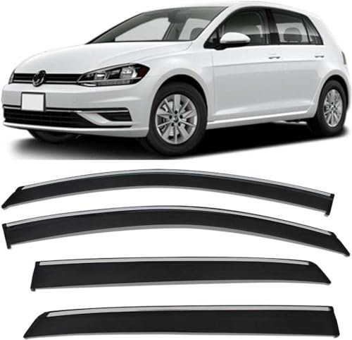 CaoYH Windabweiser Passend Für VW Golf 7 MK7/MK7.5 2014-2019 Autofenster Regenschutz Regenabweiser Deflektoren Regenabweiser Integrierte Deflektoren