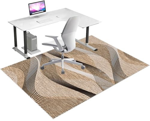 Tapis Chaise de Bureau, 160 x 200 cm Tapis de Protection pour Sols Durs, Tapis de Sol Bureau Tissu, Tapis de Chaise Gaming, Tapis Protège-Sol pour Chaise, Tapis de Sol pour Bureau Plancher de Bois