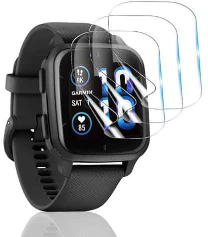 Bekiikoo 3 Piezas Protector para Garmin Venu Sq 2 [No vidrio templado], TPU flexible de protección completa, HD Antiarañazos, Cobertura Completa Protector de Pantalla para Garmin Venu Sq 2