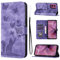 LSPCASA Housse Protection pour Motorola Moto G55 5G 6.49 Pouces Matériau en Cuir PU Coque Moto G55 avec Fentes pour Cartes Housse Moto G55 Violet
