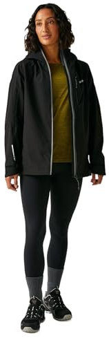 Regatta Damen Womens Birchdale Outdoor Active Jackets Waterproof Shell Regenmantel, Schwarz, 38