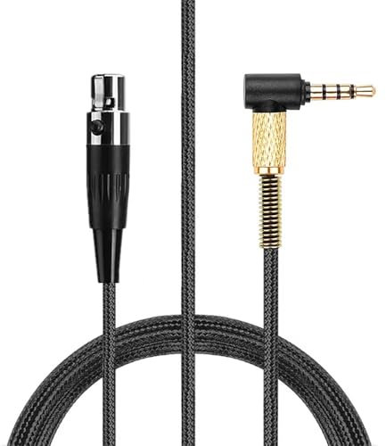 HD 490 Pro Cable, OFC Nylon Braided Replacement Mini XLR 4 Pin Cable Extension Cord for Sennheiser HD 490 Pro Plus, AKG K371BT, Pioneer HDJ-X10 DJ, Beyerdynamic DT177x GO Headphones