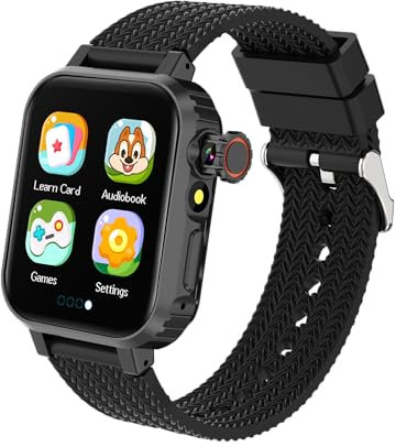 MiracDan Montre Connectée Enfant, Montre Intelligente Enfant 32 Jeux 1.69 HD Caméra Musique Vidéo Podomètre Livre Audio Réveil, Smart Watch Garcon Fille Cadeau pour 4-12 Ans