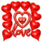 ParPix 12 Stück Rote Herzluftballons Helium, XXL Herz Luftballon Hochzeit Deko, Hochzeitsdeko Love Luftballon, Herz Helium Ballons, Heiratsantrag Folienballon Herzs,Herzballons Valentinstag Geburtstag
