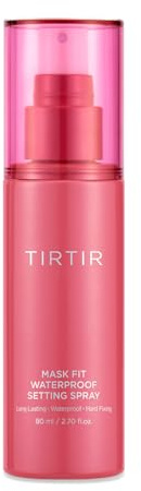 TIRTIR Wasserfestes Fixierspray, 24 Stunden Lang Anhaltend, Schweißfest, Wasserabweisender Make-Up-Finisher, Ethanolfreie Oberfläche Für Fettige Haut, Koreanischer Make-Up-Fixierer, Halbmatt (Rosa)