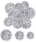 Lnngub 12 Pcs Disco Ball Iron On Patch,Bling Disco Ball Patches Music Party Bling Balls Iron On Patches for Hats T Shirt Jeans Skirt Bag DIY Sewing Craft Decoration(Silver)