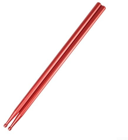 Baguettes équilibrées en aluminium 5A idéales pour les techniques de batterie de jazz et les exercices de pad (rouge)
