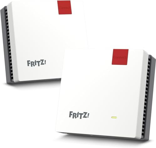FRITZ! Mesh Set 1700 2-Pack | Fast Wi-Fi up to 3600Mbps | 3-5 Piece WLAN Coverage | Ideal for Internet Routers or Fiber Optic Modems (ONT) | Simple Setup |