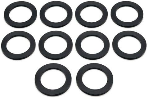 10 x 1½ Central Heating Pump Washers – Compatible With Grundfos & Wilo & Many More - Black NBR70A Rubber – Domestic Circulator Pump Seals – Standard 1.5 Inch Pump Gaskets for Heating & Boiler Systems