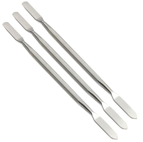 Handy-Spudger aus Metall, Chrom-Vanadium-Legierung, Stahl, Hebelwerkzeug mit rutschfestem Griff für die Reparatur von Mobiltelefonen, Tablets, Computern, 160 mm, silberfarben, 3 Stück