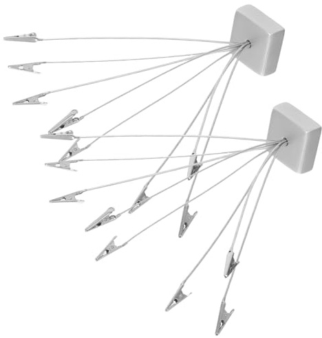 OHPHCALL 2 Stück Stehende Memo Clips in Baumform mit Quadratischer Basis aus Edelstahl und Kunstharz Vielseitiger Zettelhalter für Schreibtisch im Modernen Büro