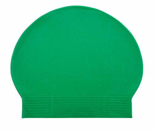 muma Sport – Gorro de látex liso para natación y piscina (1 unidad, verde)