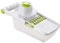 ADOV Mandoline Slicer, All in 1 Fruit and Vegetable Chopper, Multifunctional Veg Cutter, Interchangeable Stainless Steel with Food Container, Hand Protector, Julienne Slice for Potato, Onion, Cheese