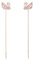 Swarovski Swan Ohrringe, Schwan, Rosa, Roségold-Legierungsschicht