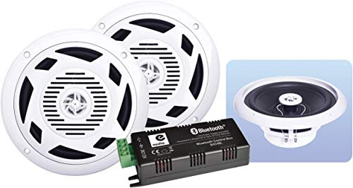 Bluetooth Ceiling Speaker Kit - 2 x 6.5 30 Watt Speakers, Bluetooth Amplifier (2 x 30W) 2 x connection cables and power supply