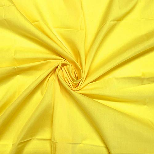 Yellow Polycotton Fabric Poplin 44 Inch 112cm Wide Material by The Meter