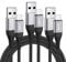 USB Type C Cable Fast Charge,[3pack,1M+2M+3M] USB C Charger Cable Nylon Charging Lead for Samsung Galaxy S20 FE S21 S22 S10 S9 S8 Plus A41 A42 A40 A51 A20e A21s A12 Note 20 10,Redmi Note 7 8T 9 9S