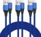 FEEL2NICE iPhone Charger Cable [MFi Certified],(3 Pack 3M) Nylon Braided Lightning Cable, iPhone Charging Cord USB Cable