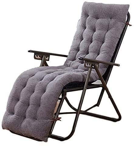 Lgan Gartenstuhl Auflage Hochlehner, 160cm Auflagen Für GartenmöBel Bank, Polsterkissen Für GartenmöBel, Sonnenliege Garden Auflagen (Color : Gray)