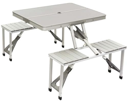 Bo-Camp Picknicktisch, Aluminium, grau