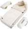 MONZANA® Fußsack für Kinderwagen Baby Winter mit Handwärmer Reflektoren Reißverschluss Buggy Waschbar Babyschale Schlafsack Kuschelig Beige