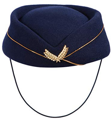 SOIMISS Stewardess- Hut Hüte Stewardess Flugbegleiter Kappe Flugbegleiterin Kappe Baskenmützen Für Damen Hüte, Mützen & Caps Für Herren Uniform Kapitänsmütze Fez-Hut Frau