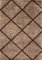 Teppich-Home Hochflor Wohnzimmer Shaggy weich modern Rauten Muster Grau Anthrazit Creme Schwarz Rot Lila Beige, Farbe:Nougat, Maße:140x200 cm