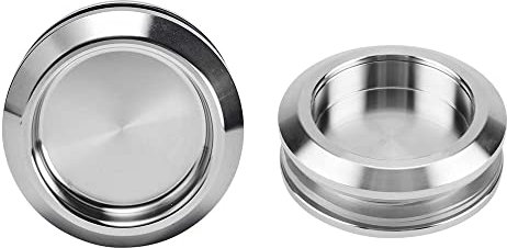 Mewuthede 2 pezzi in acciaio inox doccia vetro porta scorrevole manopola, bagno tondo back-to-back maniglia tirare argento per vetro scorrevole porta doccia