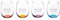 Riedel Happy O Vol 2 bicchieri da vino personalizzati, set di 4 bicchieri da vino in cristallo senza stelo con incisione personalizzata, accessori e regali per casa e bar