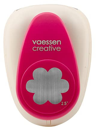 Vaessen Creative Motivstanzer Blume - 5.7 x 6.3 cm - Stanzer für Bastelpapier, Tonpapier, Scrapbookpapier oder Decoupagepapier