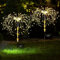 XRR Solarlampen für Außen Garten, 2 Stück 120 LED Solar Feuerwerk Licht 2 Modi Solarleuchten Garten Deko mit 7 Farbwechselnde Wasserdicht Gartenleuchten für Patio, Rasen,Wege, Fest Deko (Warmweiß)