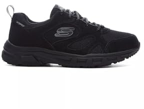 Skechers Men's Oak Canyon Sunfair Shoes, Black Leather/Textile/Trim, 9.5 UK