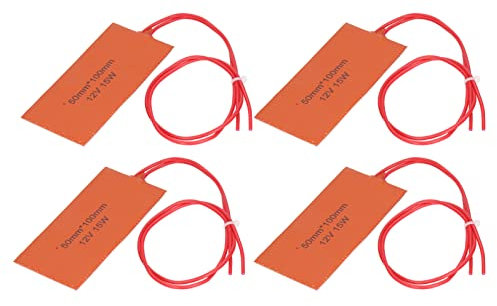Flexible Heizmatte, einfach anzuschließen Multifunktionales Silikon-Heizmatten-Set 12V 15W 4PCS für industrielle Rohre und Tanks