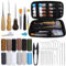Kit da Cucito in Pelle 48 Pezzi Kit di Riparazione della Tappezzeria Strumenti e Forniture per la Lavorazione della Pelle con Custodia Filo per Cucire Aghi per Cucire per Lavorazione della