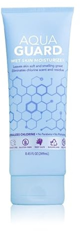 AQUA GUARD After-Swim Wet Skin Moisturizer | Leaves Skin Soft+Neutralizes Chlorine Scent & Residue | In-Shower Lotion | Saves time | Apply to wet skin then towel off | Fast Absorbing