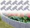 TRMLBE Rasenkante 20pcs 5m Kunststoff Beetumrandungen T-Form Steinoptik Gartenzaun PP-Material Rasenkantenprofile mit Schnell-Verbindung Beetbegrenzung Beeteinfassung für Garten Deko, Grau