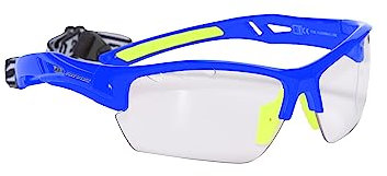 FAT PIPE Floorball & Unihockey Schutzbrille Farbe: Blau/Gelb | mit IFF Zertifikat für geprüfte Qualität (JUNIOR (10-17 Jahre)