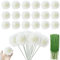 HinyoCo 30 Pcs Artificial Chrysanthemums Heads Ball Flowers，Silk Chrysanthemum Ball Bouquet White Bouquets Hydrangea for Home Office Coffee House Parties and Wedding (White)
