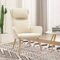 Homgoday Relaxsessel Fernsehsessel Ruhesessel Loungesessel TV-Sessel Schlafsessel Sessel Einzelsofa Lesesessel Einzelliegesessel für Schlafzimmer Wohnzimmer Cremeweiß Samt